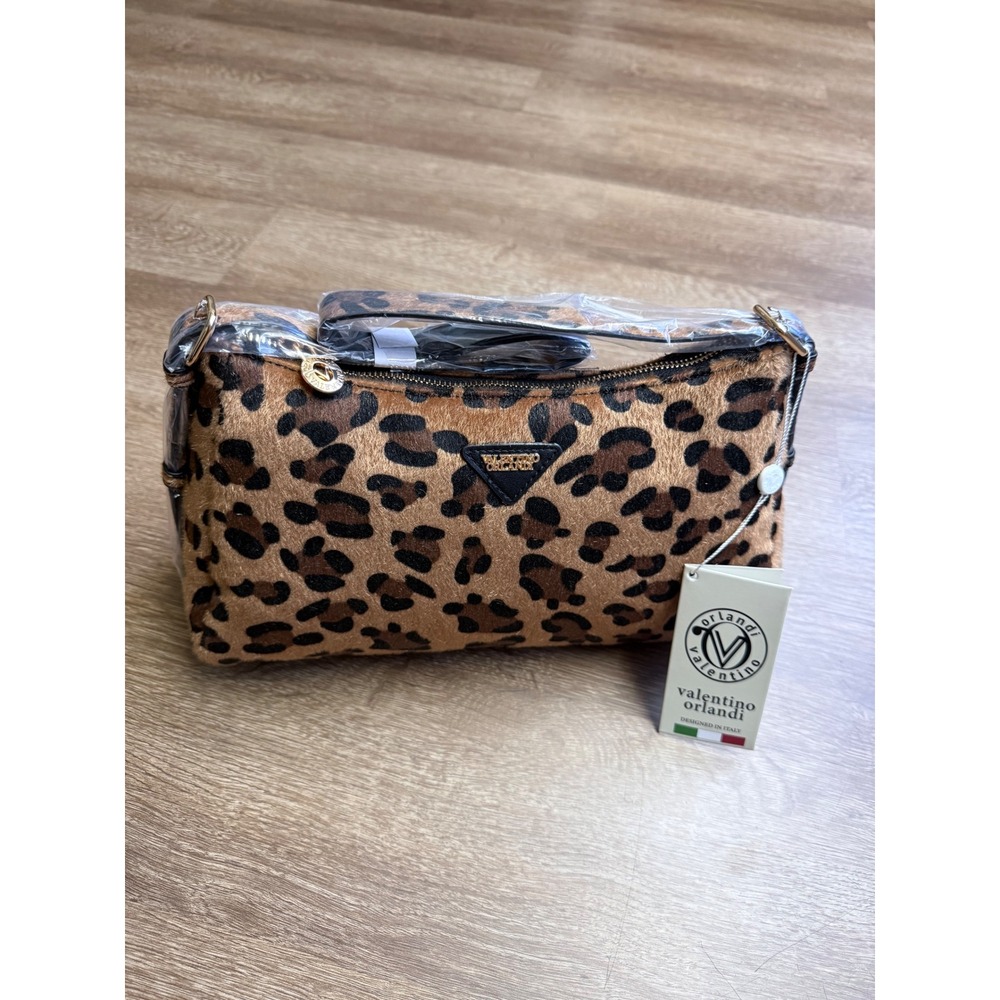 Valentino Orlandi Felino Cheetah Print Shoulder Bag New with Tags - Picture 4 of 5